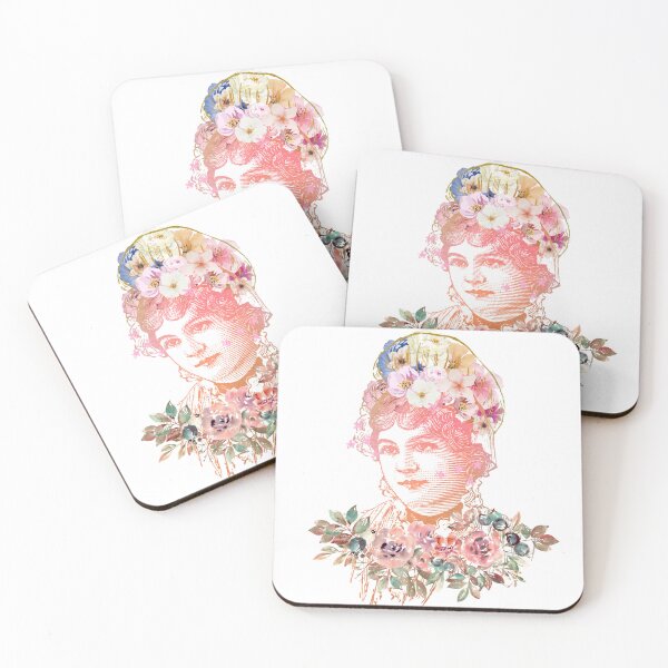 Item preview, Ready for spring Victorian Woman Lineart Collage designed and sold by mooncakekaro.
