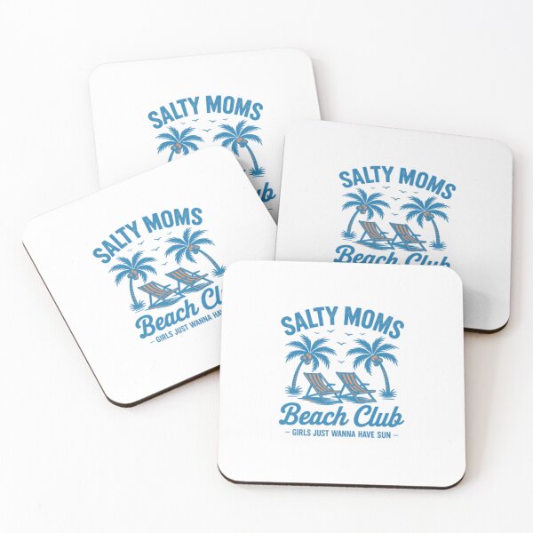 Item preview, Salty Moms Beach Club — Retro Tropical Palm Tree and Beach Chair Illustration designed and sold by Colorful-Garden.