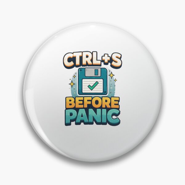 Item preview, Ctrl+S Before Panic - Funny Retro Floppy Disk Tech Sticker designed and sold by KaphzeShop.
