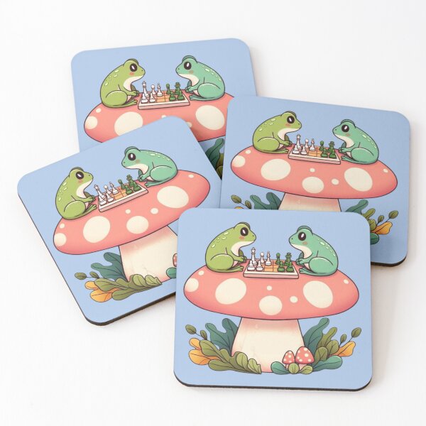 Item preview, Chess Frogs on Mushroom – Fantasy Design designed and sold by Dogandesighn.