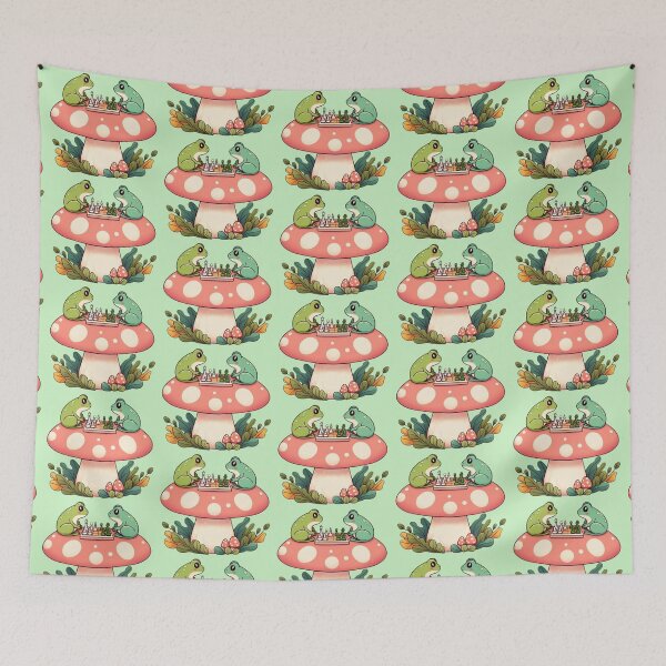 Item preview, Chess Frogs on Mushroom – Fantasy Design designed and sold by Dogandesighn.