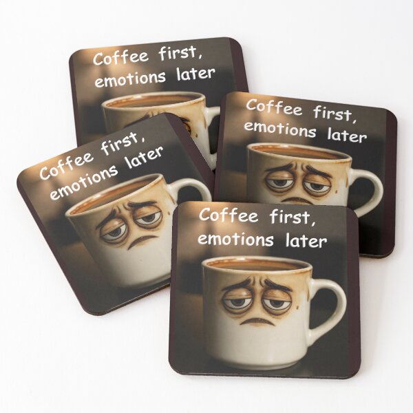 Item preview, Coffee First, Emotions Later - Tired Coffee Mug designed and sold by HALYNA070824.