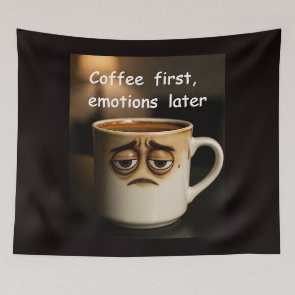 Item preview, Coffee First, Emotions Later - Tired Coffee Mug designed and sold by HALYNA070824.