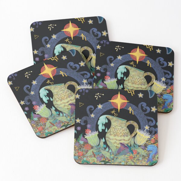 Item preview, Celestial Aquarius A Whimsical Zodiac Adventure designed and sold by phatlizzardart.