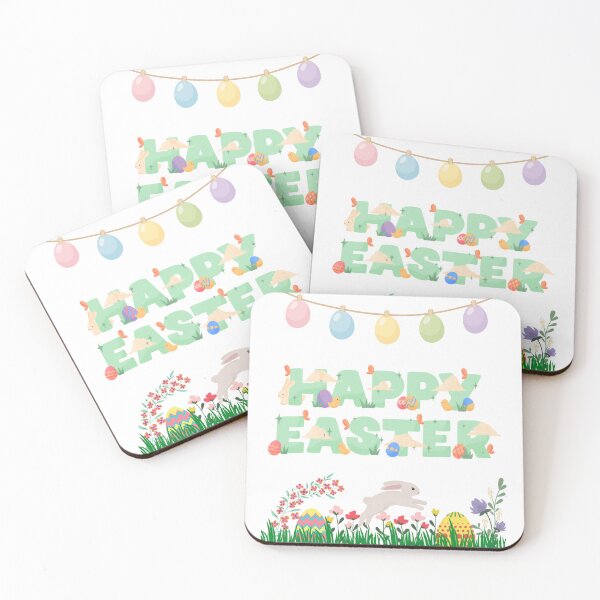 Aperçu de l'œuvre Happy Easter Jumping Bunny Garden Garland  créée et vendue par FunSticky14.