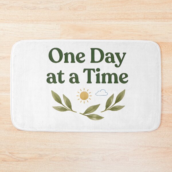 Item preview, One Day at a Time Minimalist Nature Quote Illustration designed and sold by blastercreation.
