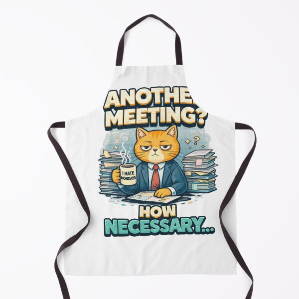 Item preview, Another Meeting? How Necessary... Funny Grumpy Business Cat Art designed and sold by KaphzeShop.