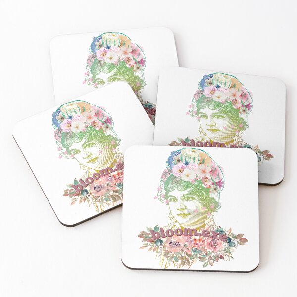 Item preview, Bloom.exe Vibrant green Victorian Girl Collage designed and sold by mooncakekaro.