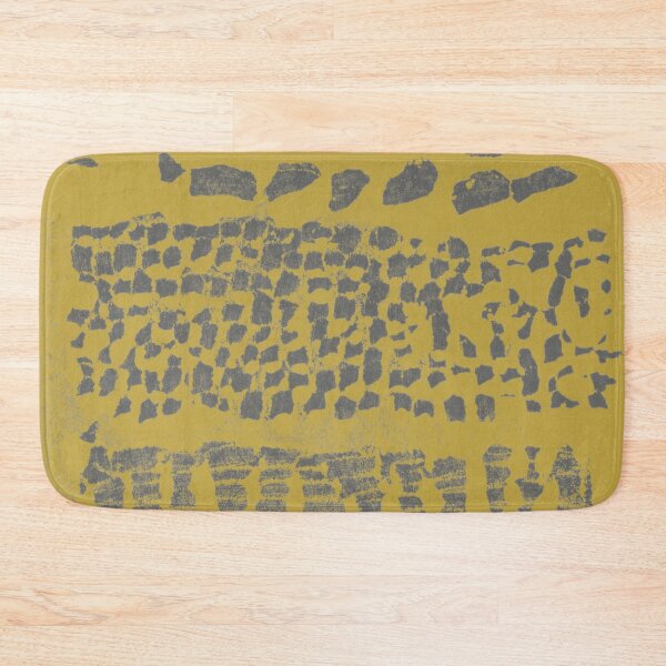 Item preview, Three Grains Textured Monoprint - Saffron + Slate designed and sold by Irene Estelle.