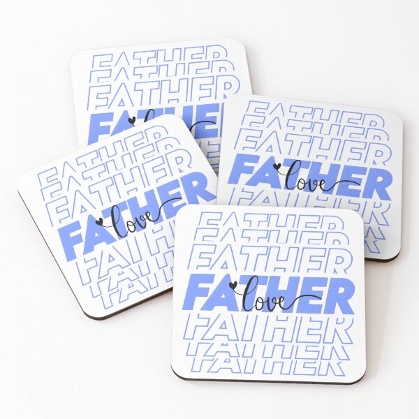 Item preview, Father Love Stacked Blue Typography Father's Day Modern Design designed and sold by VibranPalette.