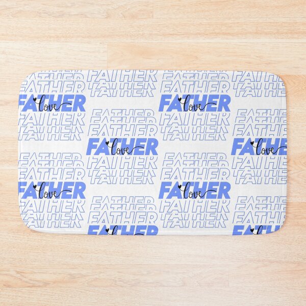 Item preview, Father Love Stacked Blue Typography Father's Day Modern Design designed and sold by VibranPalette.