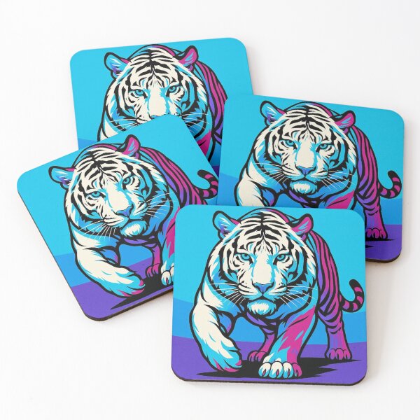 Item preview, Neon Apex – White Tiger in Motion designed and sold by TreatLLC.