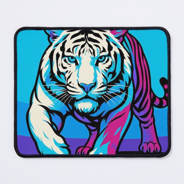 Item preview, Neon Apex – White Tiger in Motion designed and sold by TreatLLC.
