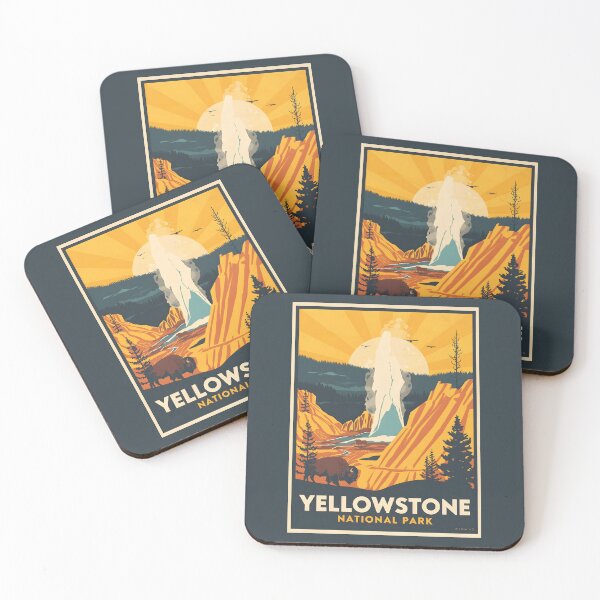 Item preview, Yellowstone National Park - Wyoming designed and sold by StudioRedKoala.