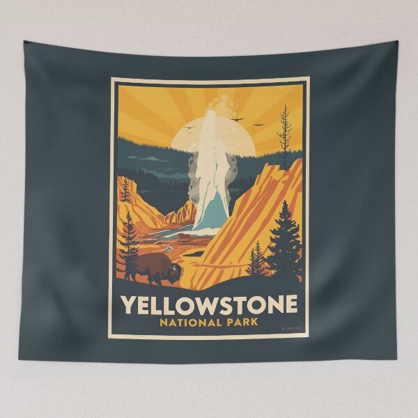 Item preview, Yellowstone National Park - Wyoming designed and sold by StudioRedKoala.