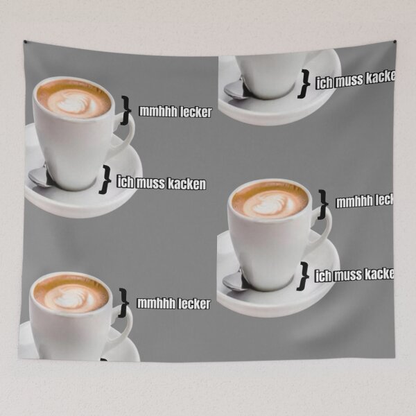 Item preview, Coffee meme: mmhhh lecker, und ich muss kacken designed and sold by Bigbaldred.