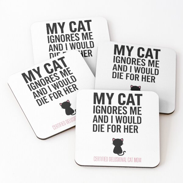 Item preview, My Cat Ignores Me and I Would Die for Her Funny Cat Mom T-Shirt — Crazy Cat Lady Gift designed and sold by GeniePixel.