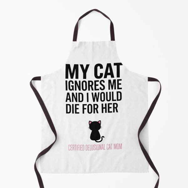 Item preview, My Cat Ignores Me and I Would Die for Her Funny Cat Mom T-Shirt — Crazy Cat Lady Gift designed and sold by GeniePixel.