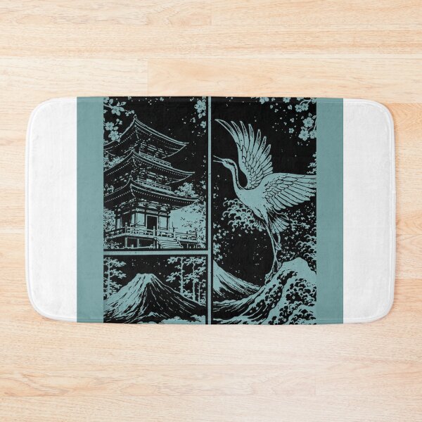 Item preview, Muted Teal intricated and detailed design of a japan inspired components designed and sold by InBetweenStudio.