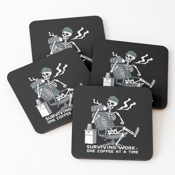 Item preview, Surviving Work - Skeleton Office Burnout Funny T-Shirt designed and sold by NoriudaR.