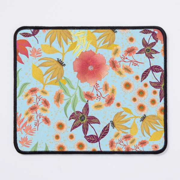 Item preview, Floral boutique on soft baby blue designed and sold by phatlizzardart.