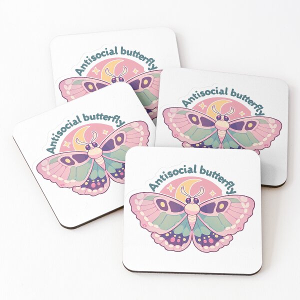 Item preview, Antisocial butterfly moth designed and sold by MendaciousMina.