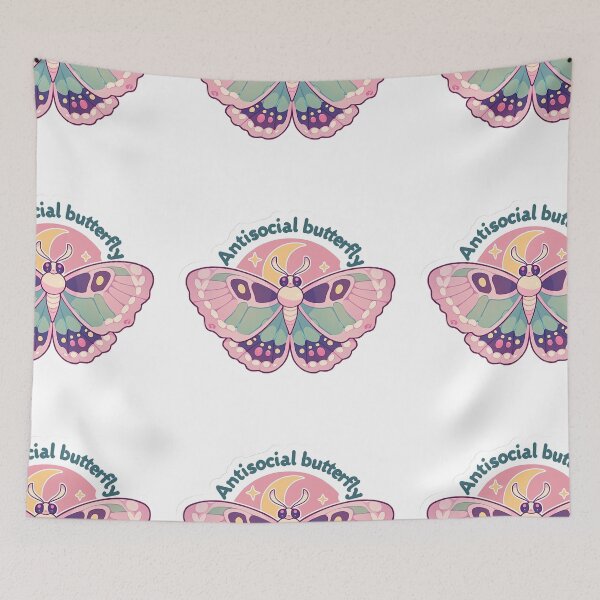 Item preview, Antisocial butterfly moth designed and sold by MendaciousMina.