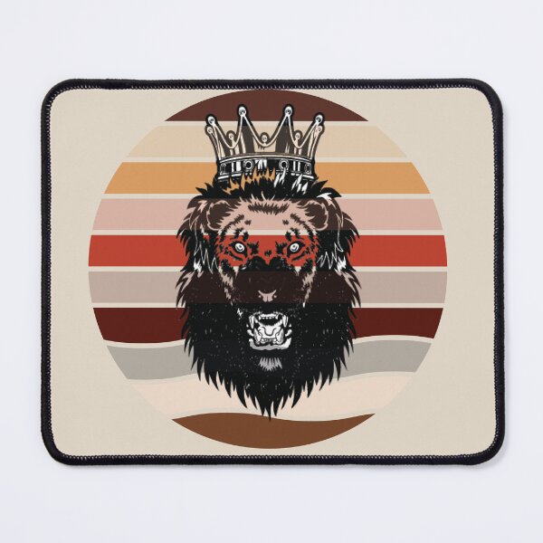 Item preview, King Lion Crown Vintage Sunset designed and sold by Snacky Paws.