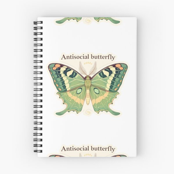 Item preview, Antisocial butterfly moth designed and sold by MendaciousMina.