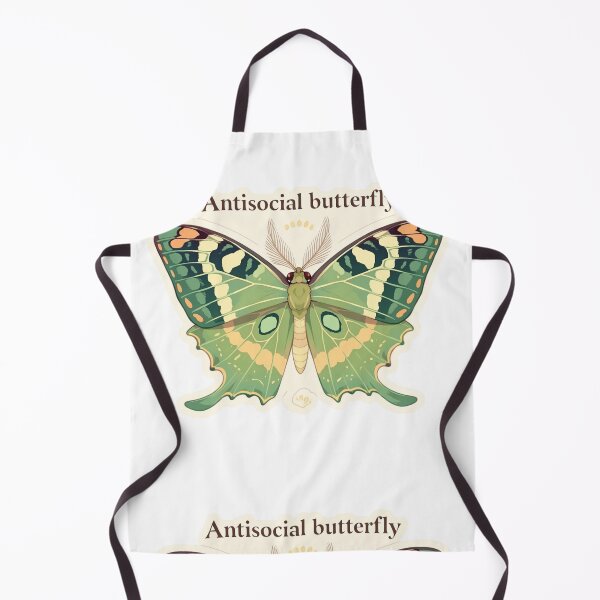 Item preview, Antisocial butterfly moth designed and sold by MendaciousMina.