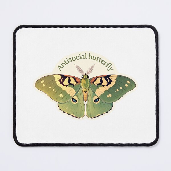Item preview, Antisocial butterfly moth designed and sold by MendaciousMina.