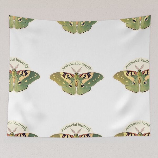 Item preview, Antisocial butterfly moth designed and sold by MendaciousMina.