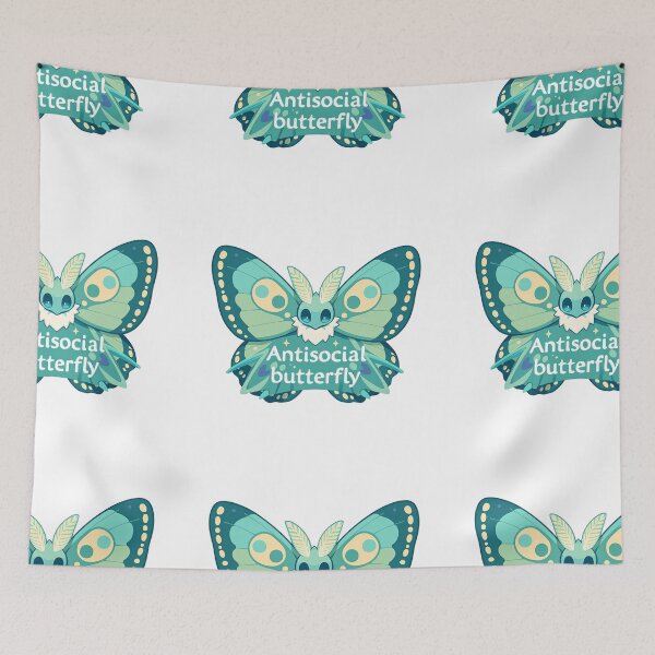 Item preview, Antisocial butterfly moth designed and sold by MendaciousMina.
