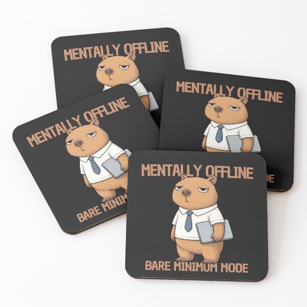 Item preview, Mentally Offline Capybara – Bare Minimum Mode Funny Burnout Work Meme T-Shirt designed and sold by HOUSE OF TIST.