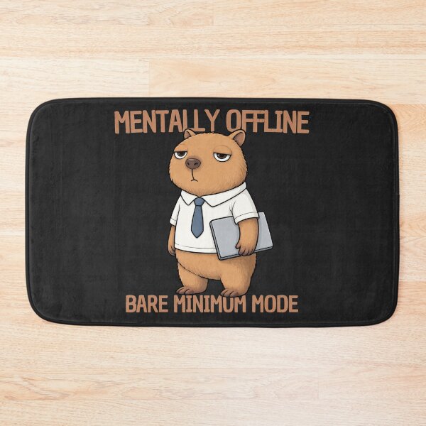 Item preview, Mentally Offline Capybara – Bare Minimum Mode Funny Burnout Work Meme T-Shirt designed and sold by HOUSE OF TIST.