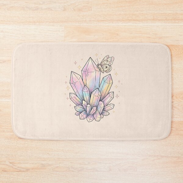 Item preview, Pastel Crystal Cluster Moth Mystical Witchy Boho Art Print designed and sold by VibeMax.