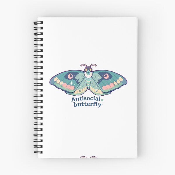 Item preview, Antisocial butterfly moth designed and sold by MendaciousMina.