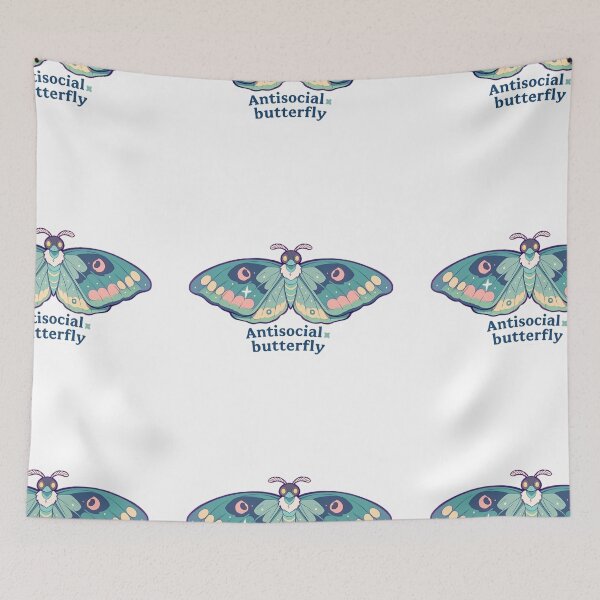 Item preview, Antisocial butterfly moth designed and sold by MendaciousMina.