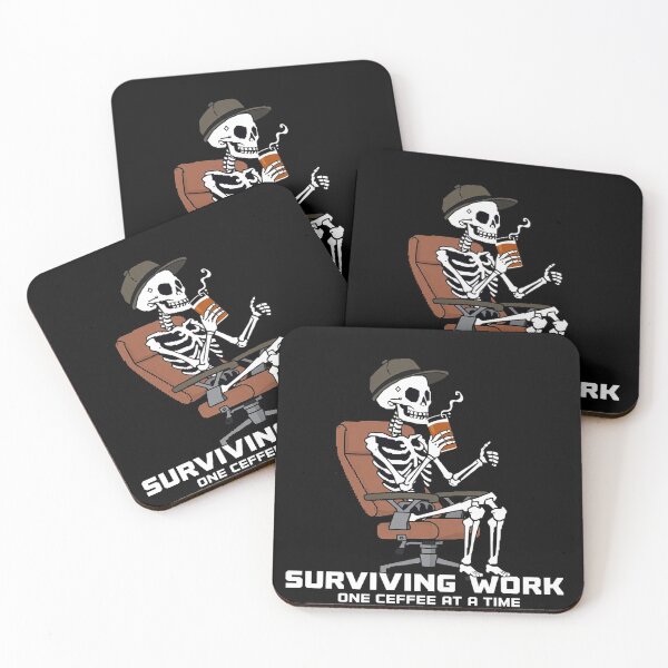 Item preview, Surviving Work - Skeleton Office Burnout Funny T-Shirt designed and sold by NoriudaR.
