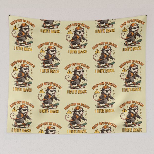 Item preview, Skateboarding Possum – Keep Your Distance Design designed and sold by Dogandesighn.