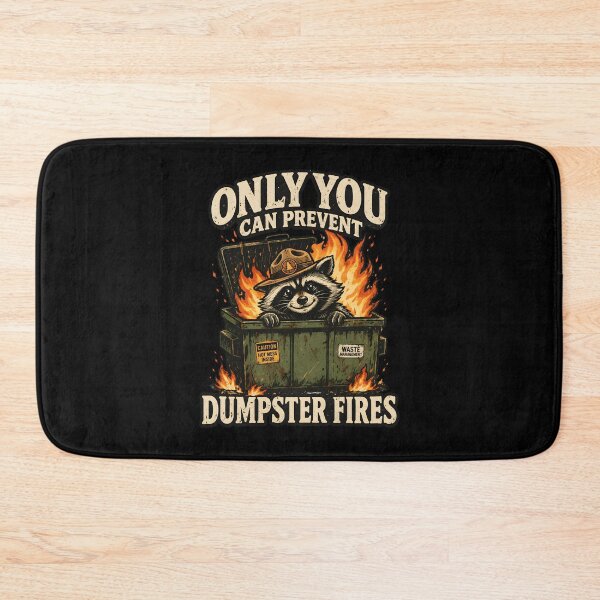 Item preview, Only You Can Prevent Dumpster Fires Funny Raccoon Humor Shirt  Main Tag designed and sold by LunaMagicStudio.