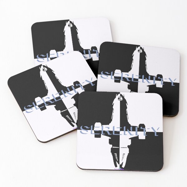 Item preview, firefly Serenity black n white quad designed and sold by Lost Waters of Enceladus.