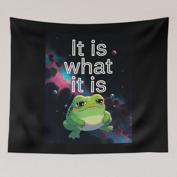 Item preview, Space Frog - It Is What It Is - Cosmic Stoicism designed and sold by HALYNA070824.