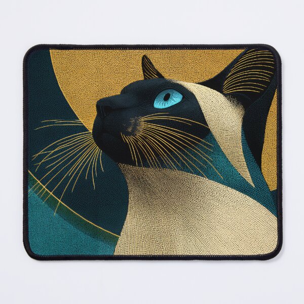 Item preview, Stylized Mosaic Siamese Cat Portrait designed and sold by EK-World.