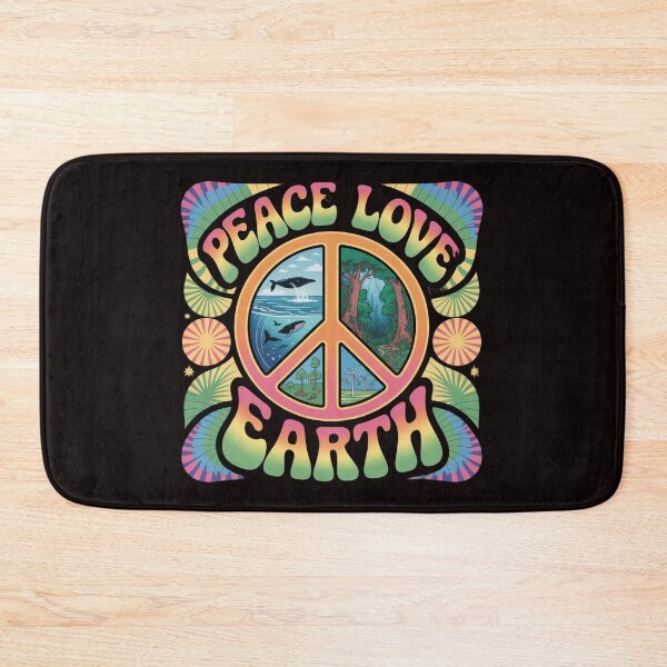 Item preview, Peace Love Earth Psychedelic Environmental Poster designed and sold by Common-Standard.