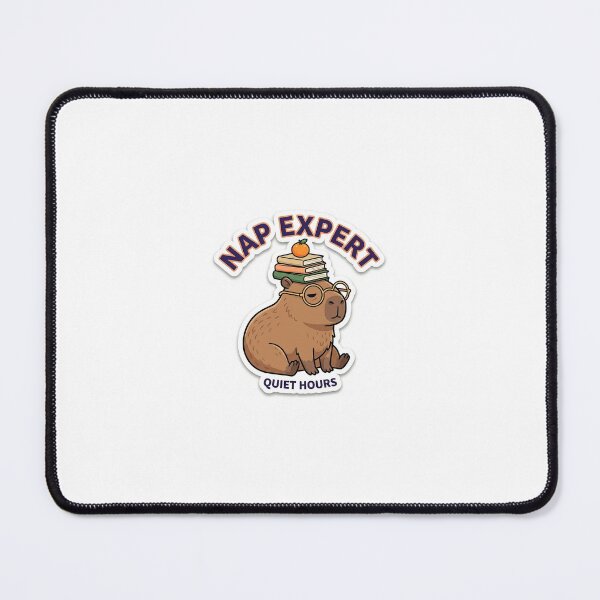 Item preview, Funny Capybara "Nap Expert" Sticker - Cute Lazy Animal Aesthetic Art designed and sold by fashion by sej.