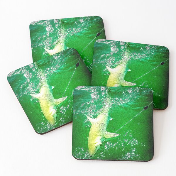 Item preview, Lemon Shark Hooked and Played by Fisherman, Digital Illustration designed and sold by AMacGPhilly.