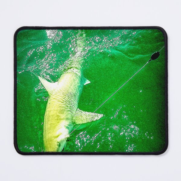 Item preview, Lemon Shark Hooked and Played by Fisherman, Digital Illustration designed and sold by AMacGPhilly.