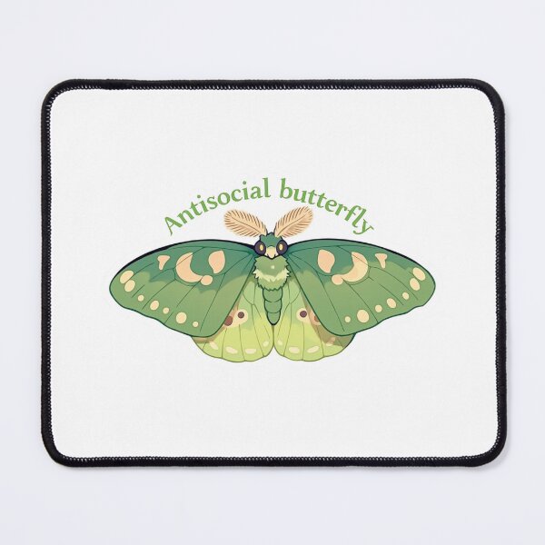 Item preview, Antisocial butterfly moth designed and sold by MendaciousMina.