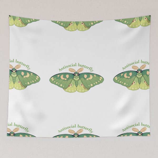 Item preview, Antisocial butterfly moth designed and sold by MendaciousMina.